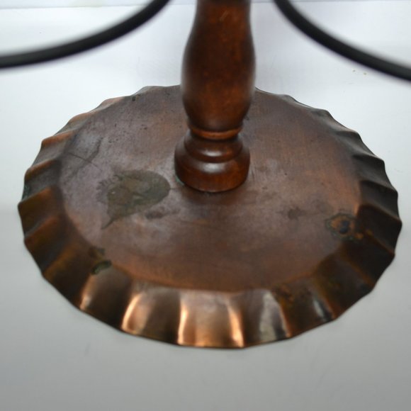 Vintage Pfaltzgraff Village Pattern Condiment Set Copper Base And Holders - Picture 5 of 8